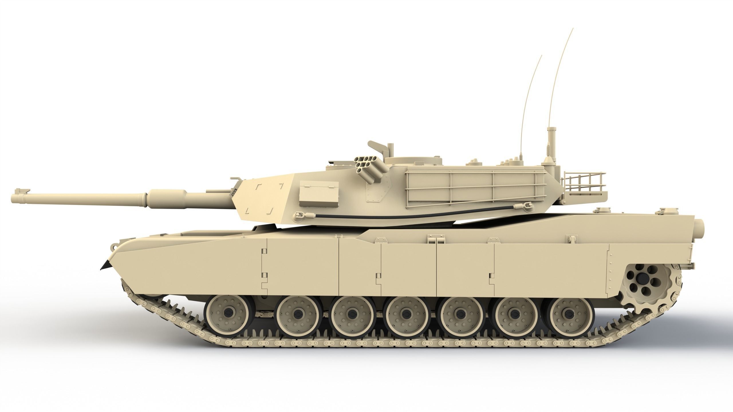 Abrams Tank M1 3D model_1