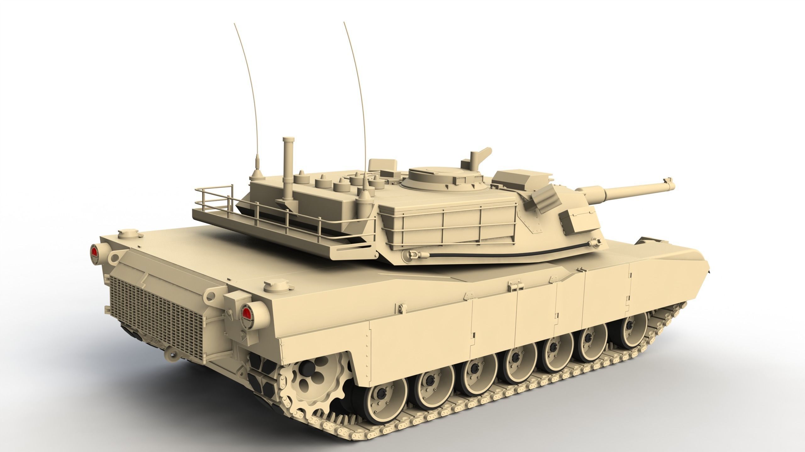 Abrams Tank M1 3D model_6