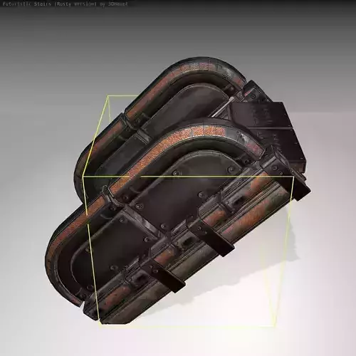 Futuristic Stairs - 30 - Rusty Textures