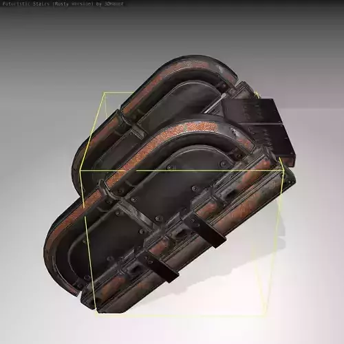 Futuristic Stairs - 31 - Rusty Textures
