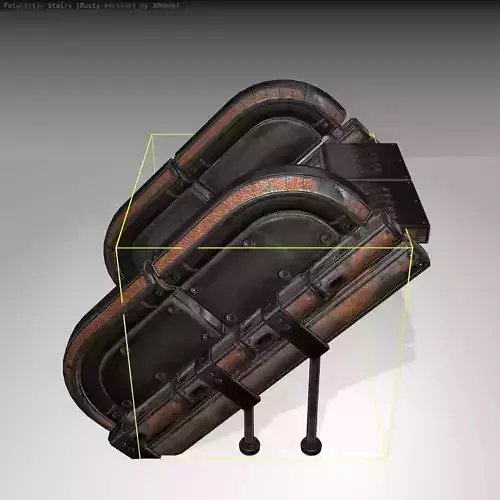 Futuristic Stairs - 32 - Rusty Textures