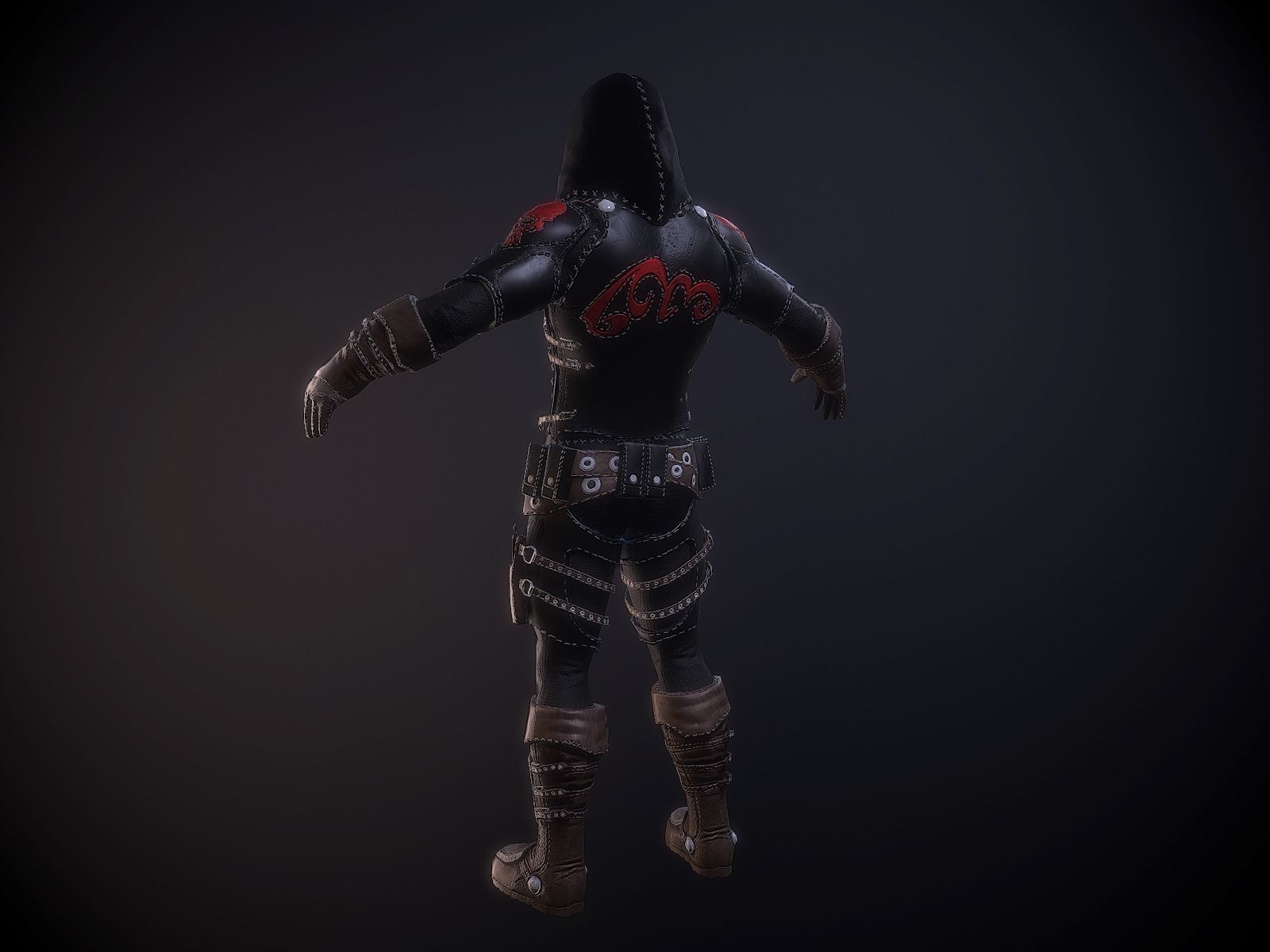 Assassin Lowpoly rigged Low-poly 3D model_4