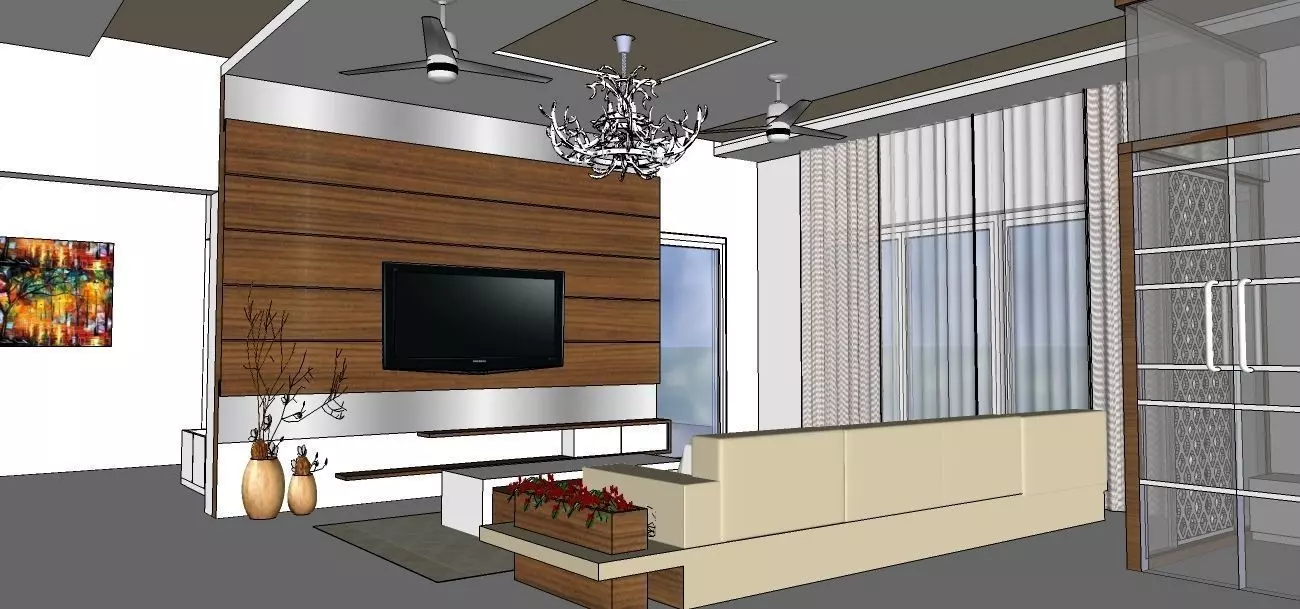 Living room  3D print model_0