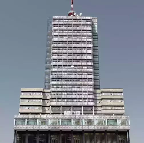Modernist Highrise Low-poly 3D model