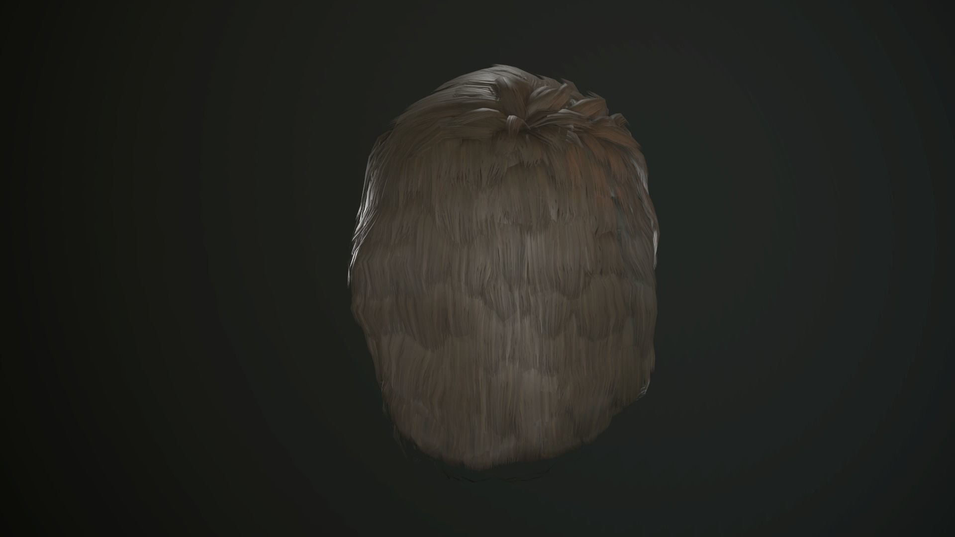 Hair and Beard Cards Man Low-poly 3D model_34