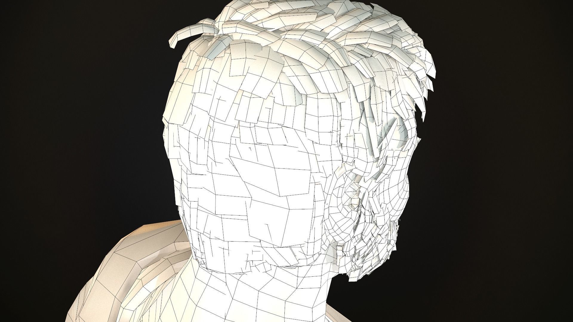 Roman Soldier With Beard Rigged Low-poly 3D model_39