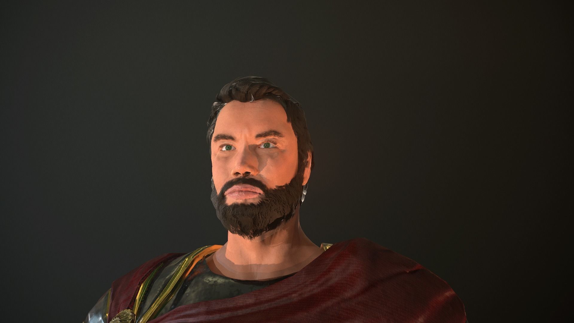 Roman Soldier With Beard Rigged Low-poly 3D model_15