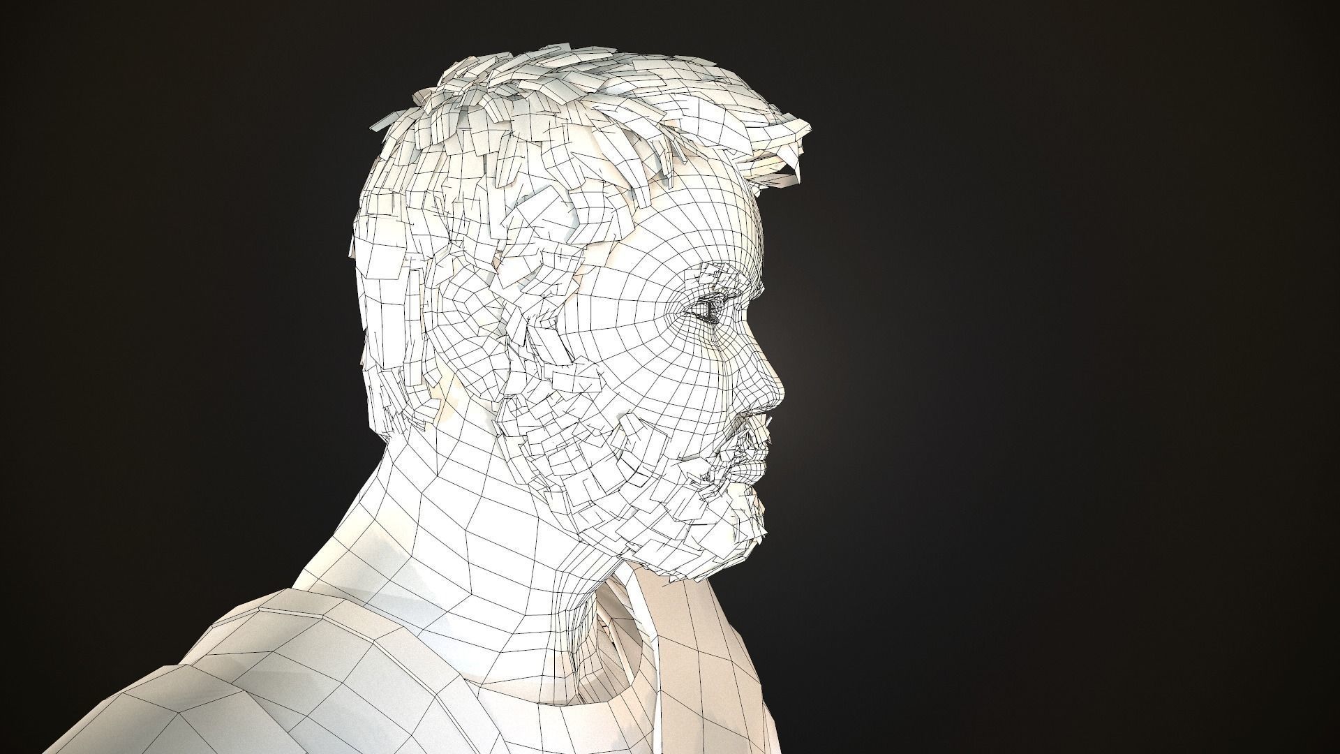 Roman Soldier With Beard Rigged Low-poly 3D model_38