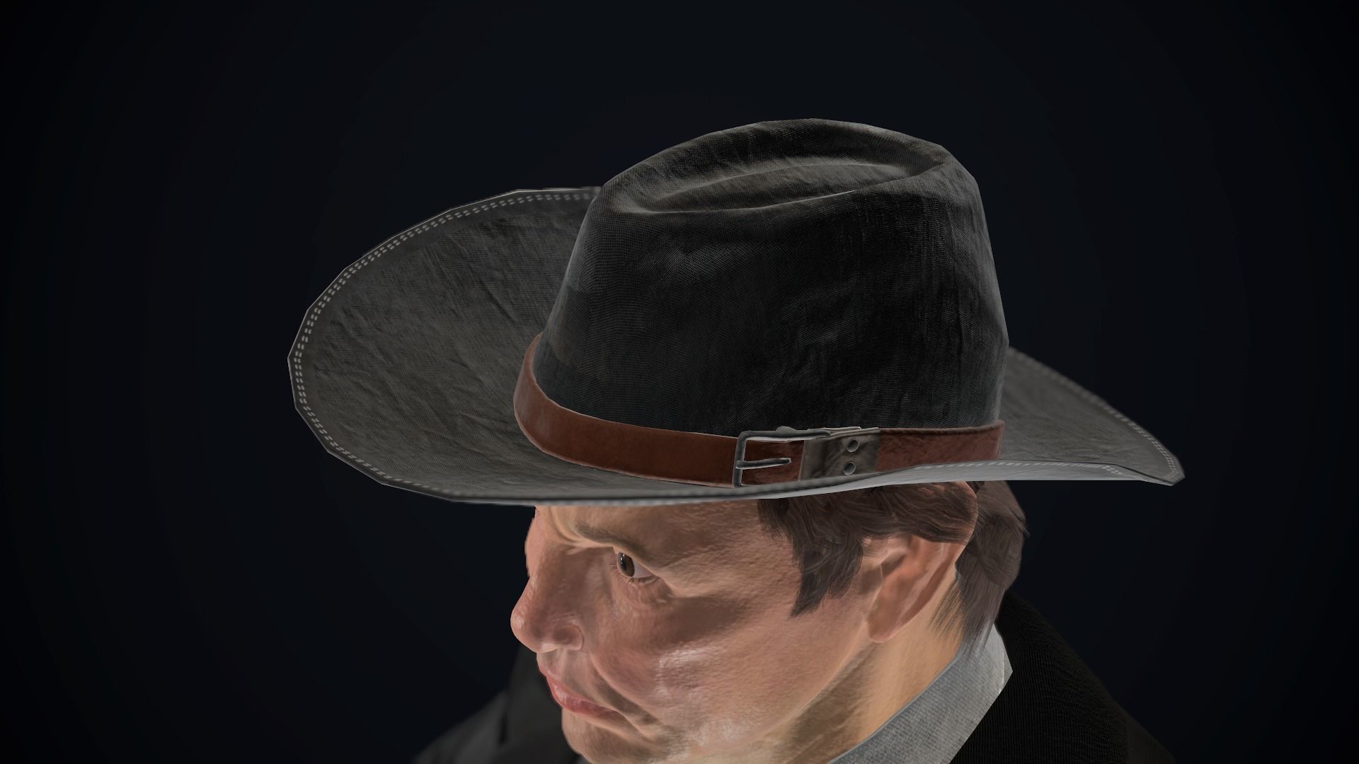 Cowboy Character Low-poly 3D model_49