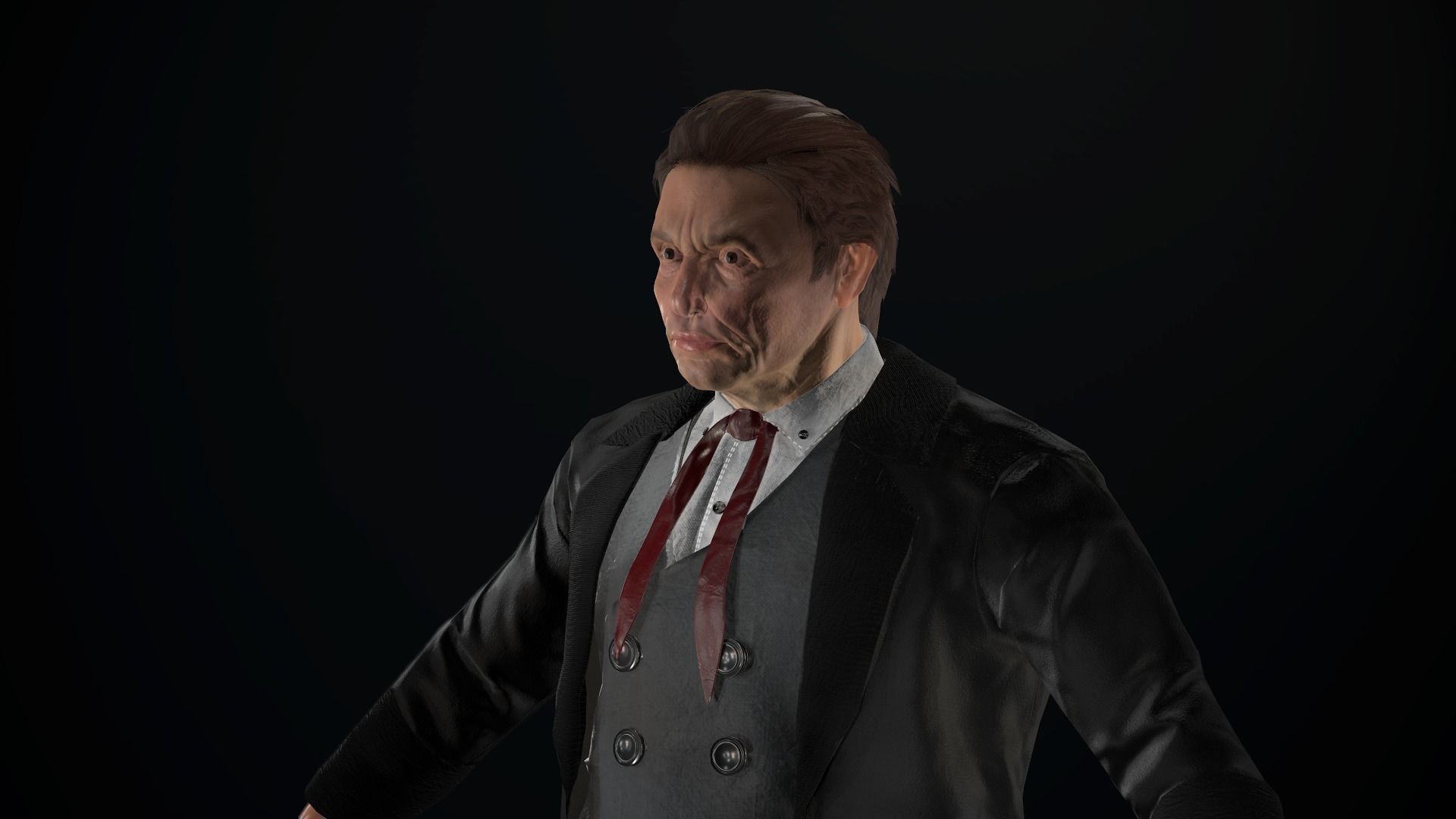 Cowboy Character Low-poly 3D model_71