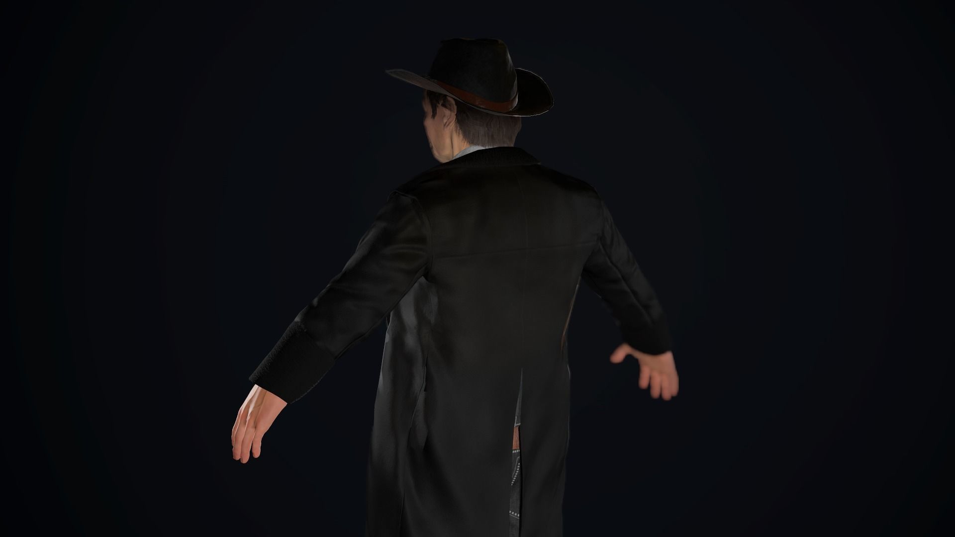 Cowboy Character Low-poly 3D model_10