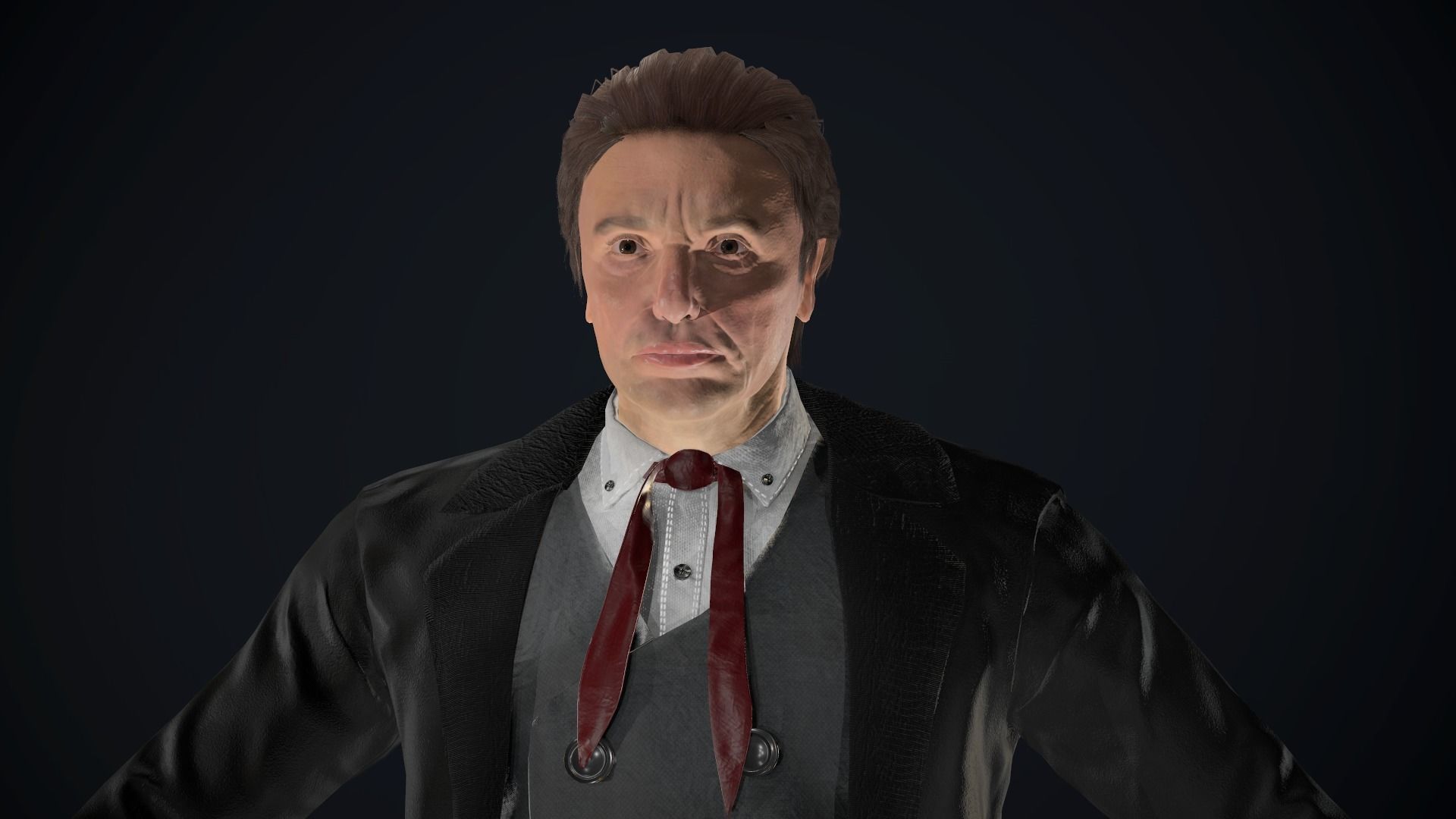 Cowboy Character Low-poly 3D model_5