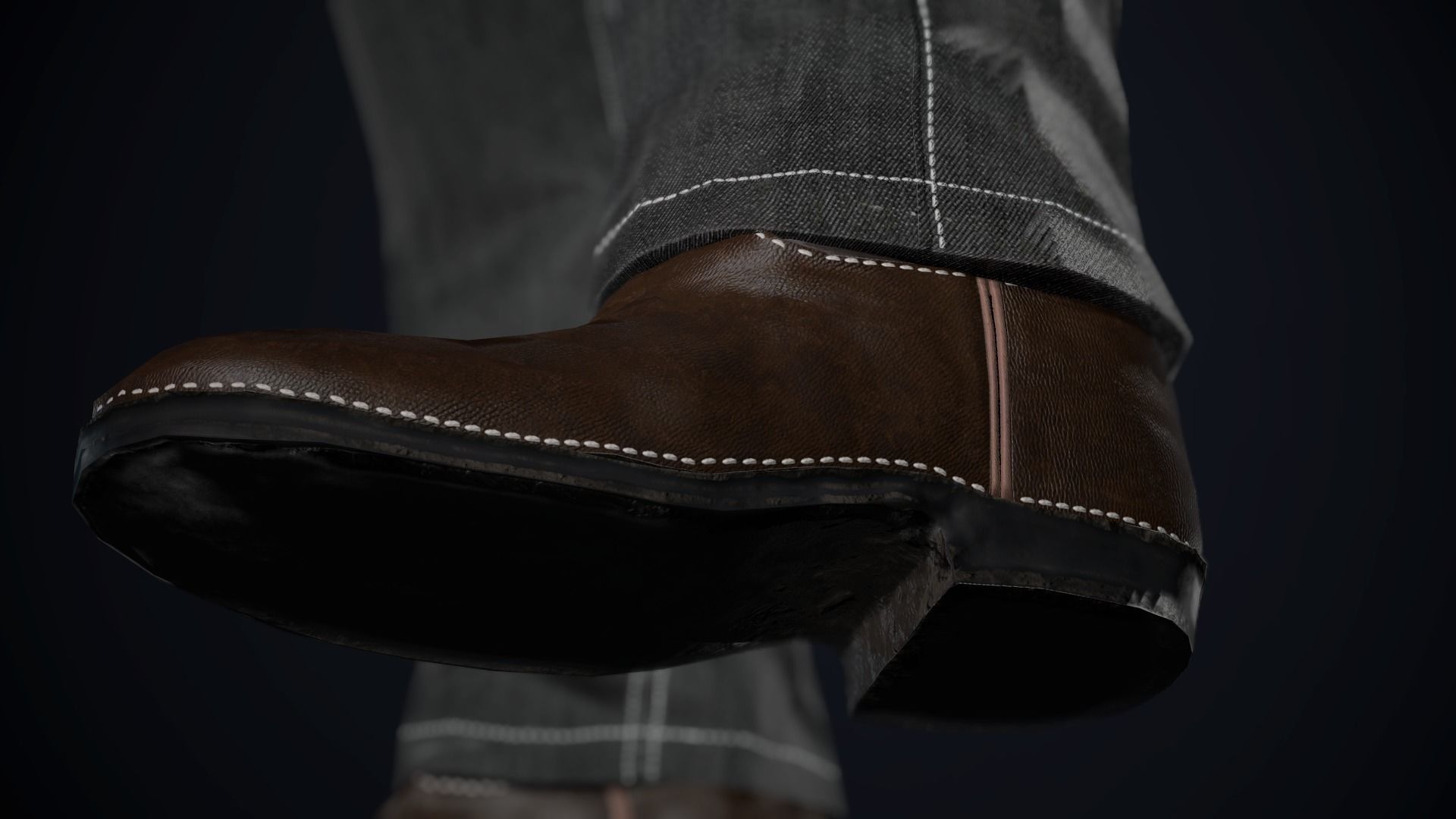 Cowboy Character Low-poly 3D model_43