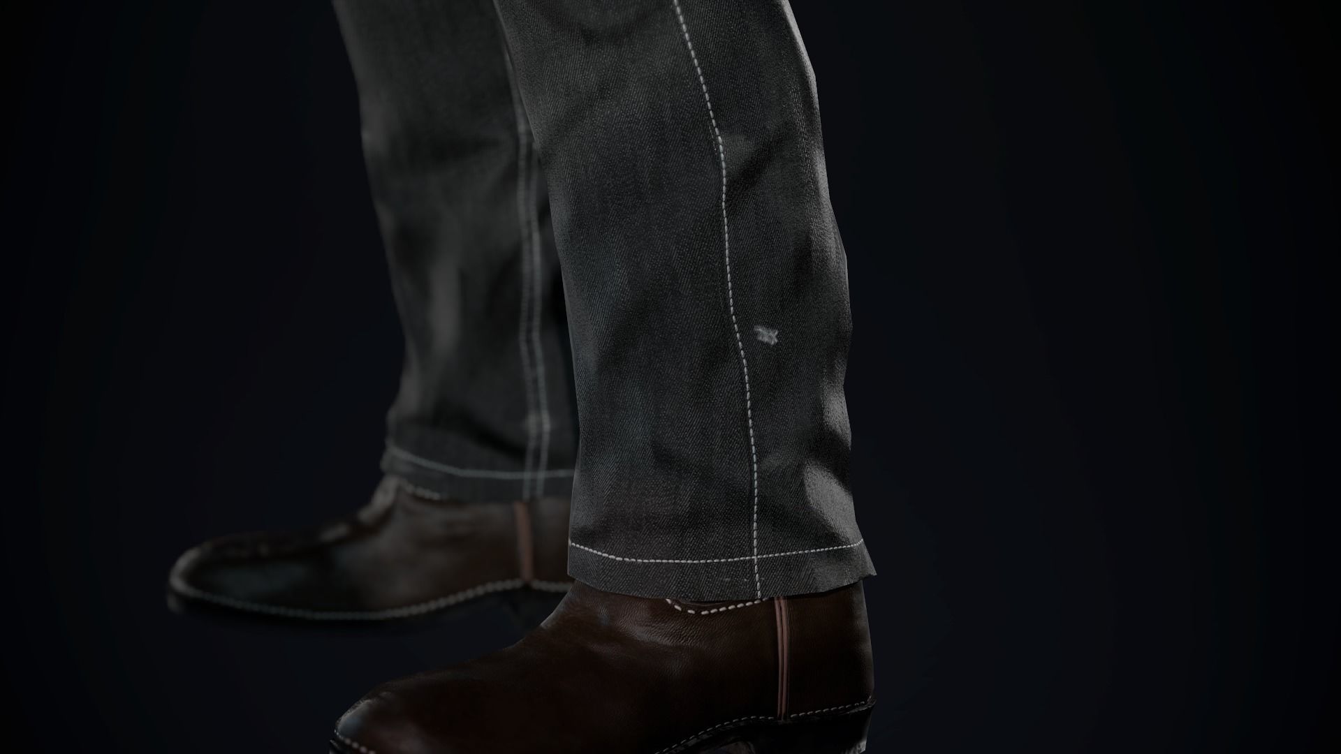 Cowboy Character Low-poly 3D model_41