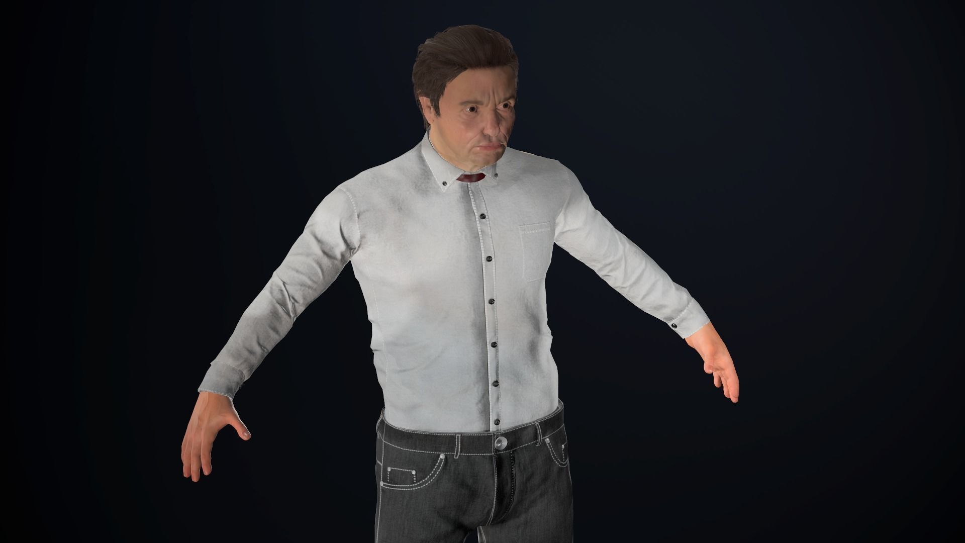 Cowboy Character Low-poly 3D model_65