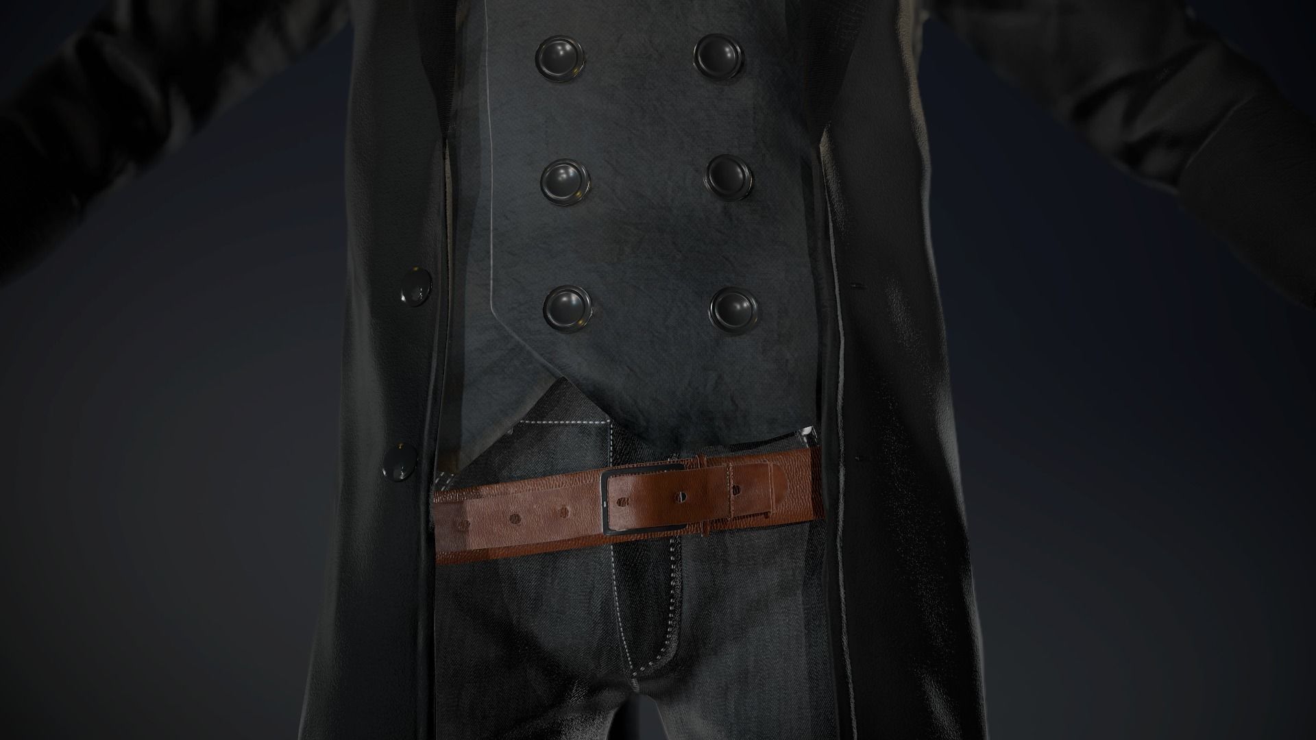 Cowboy Character Low-poly 3D model_34