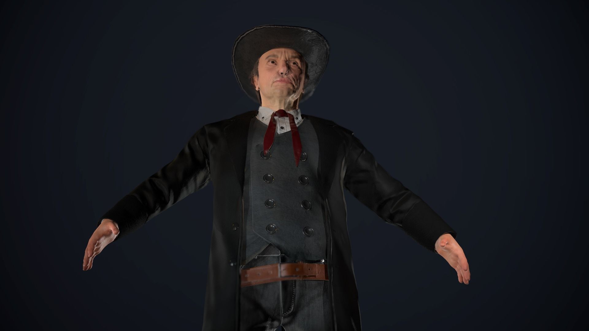 Cowboy Character Low-poly 3D model_12