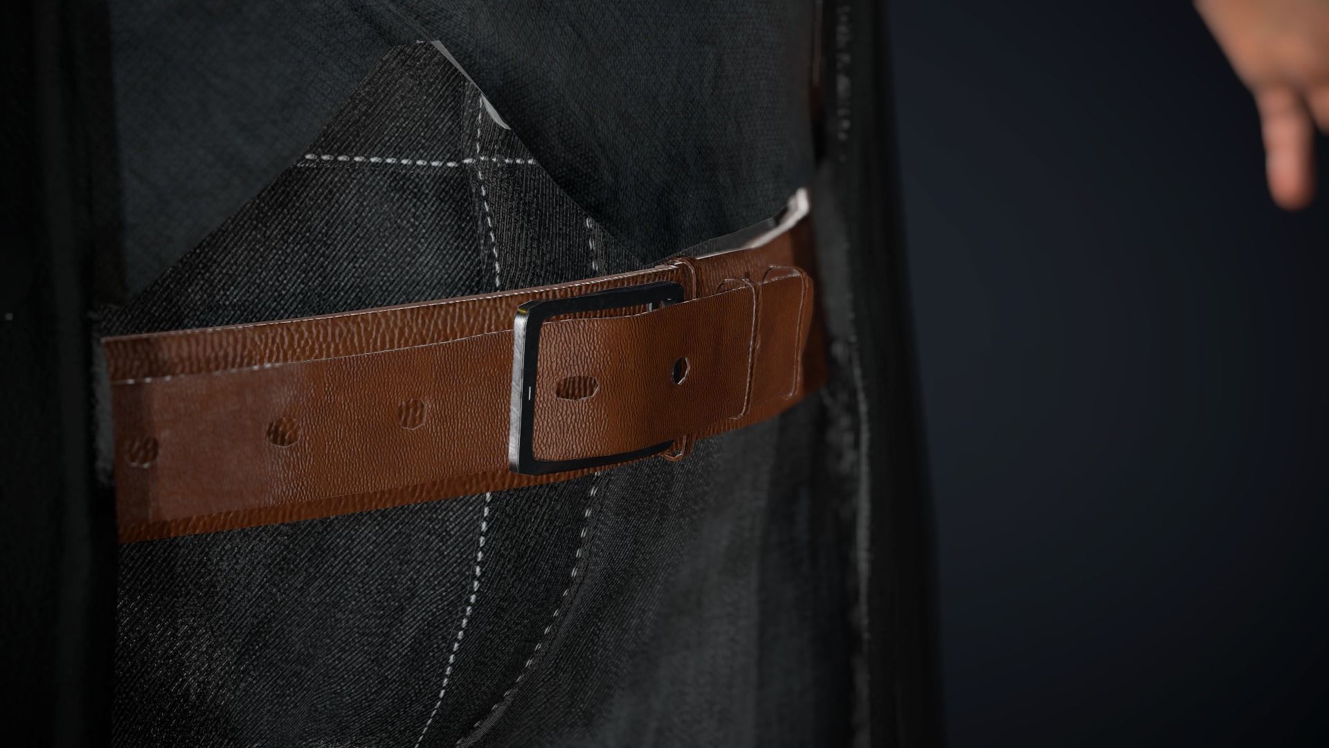 Cowboy Character Low-poly 3D model_35