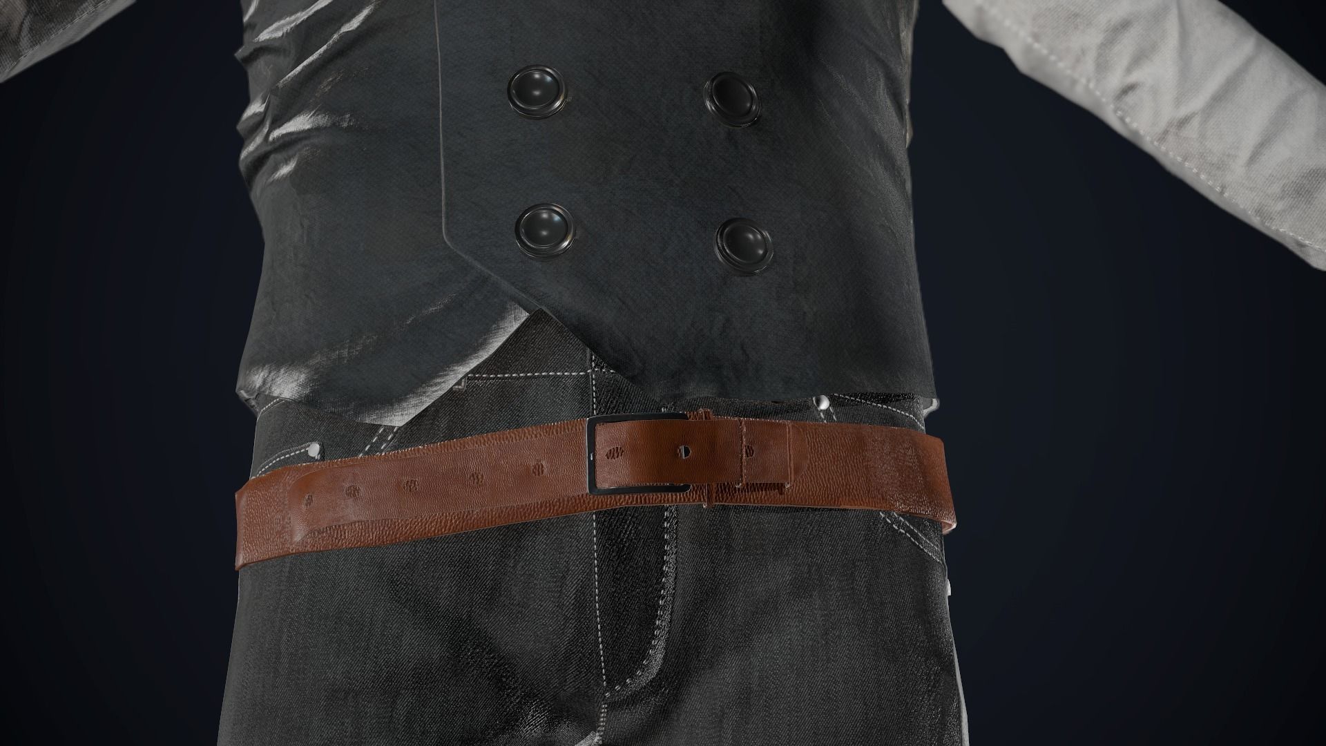 Cowboy Character Low-poly 3D model_64