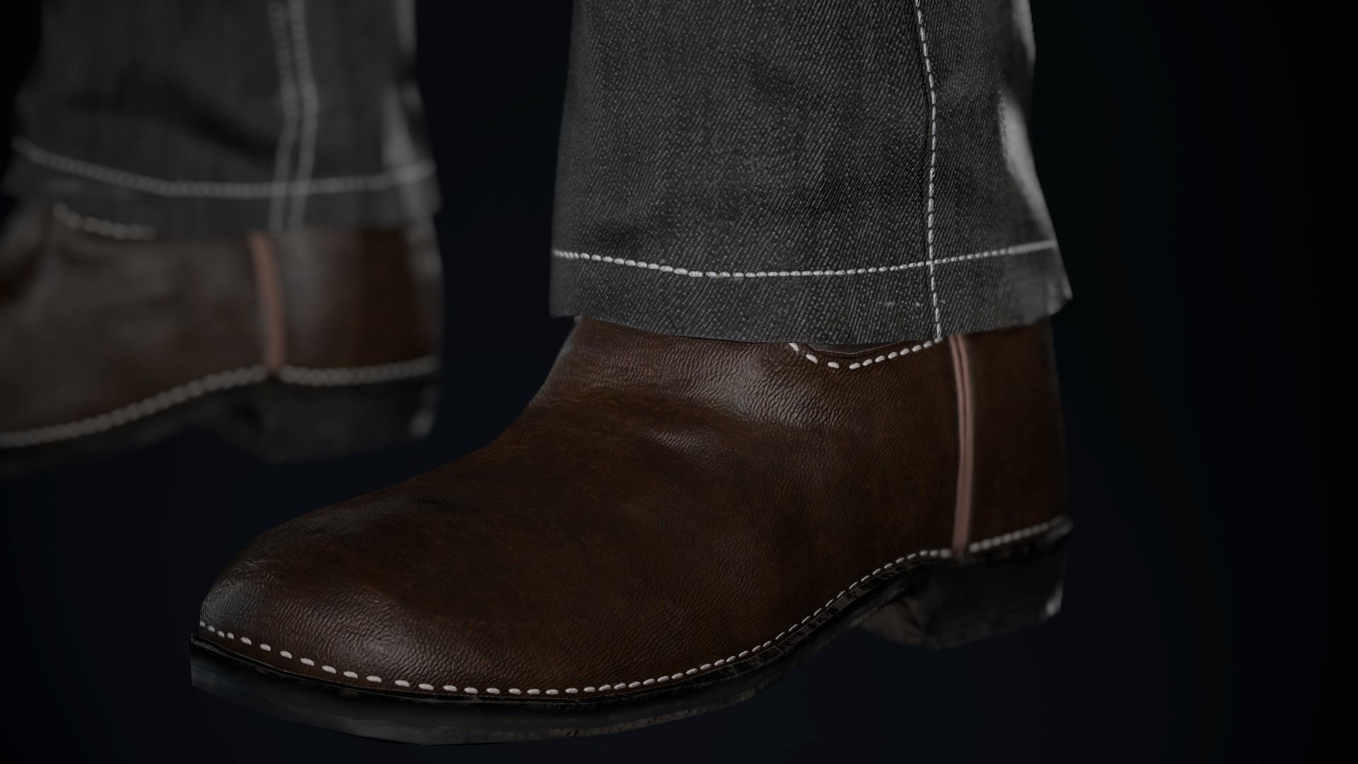 Cowboy Character Low-poly 3D model_42