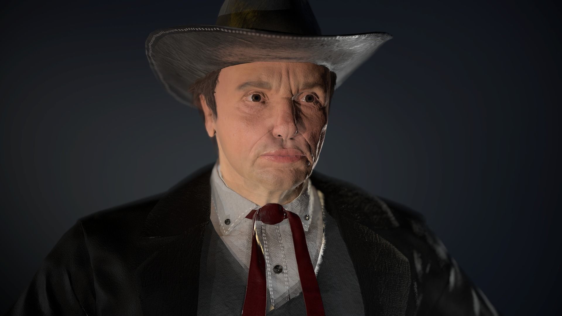 Cowboy Character Low-poly 3D model_14