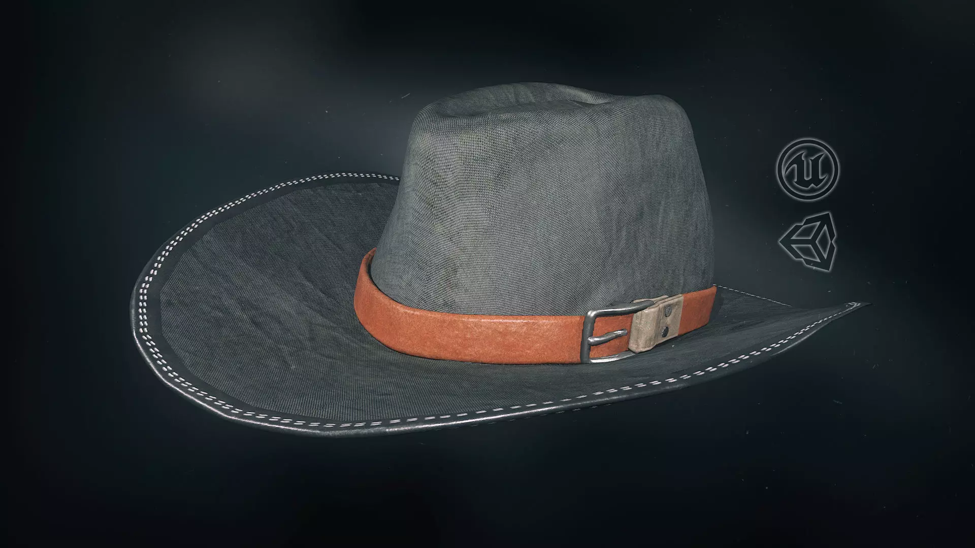 Cowboy Hat Low-poly 3D model