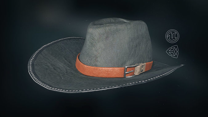 Cowboy Hat Low-poly 3D model