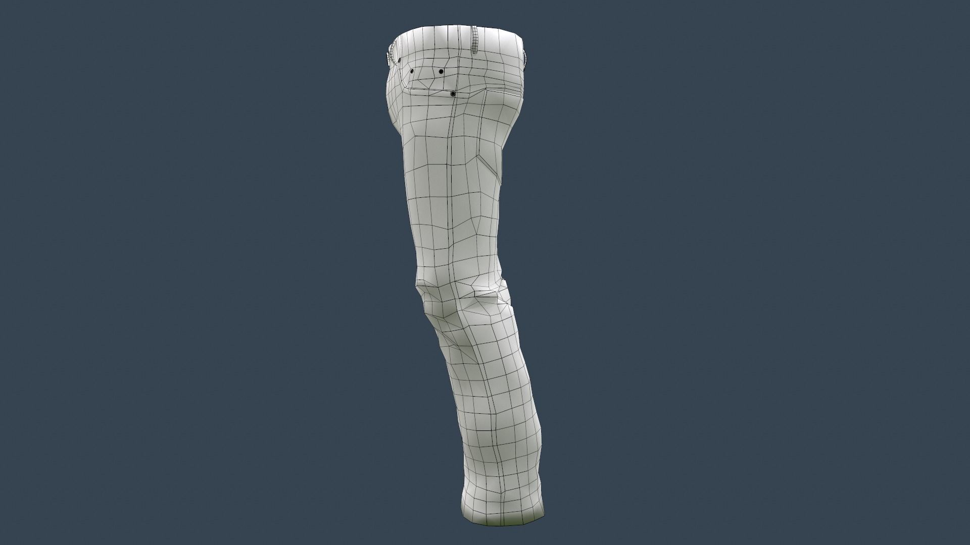Gray Jeans Pants Low-poly 3D model_30