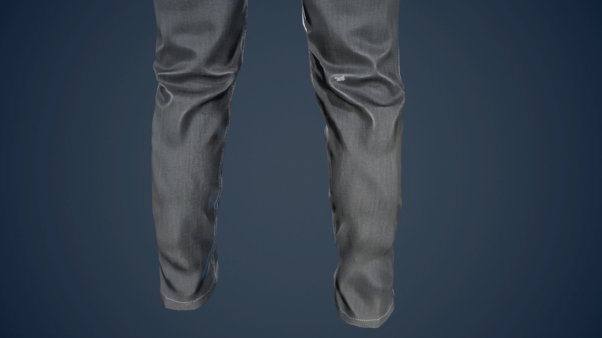 Gray Jeans Pants Low-poly 3D model_18