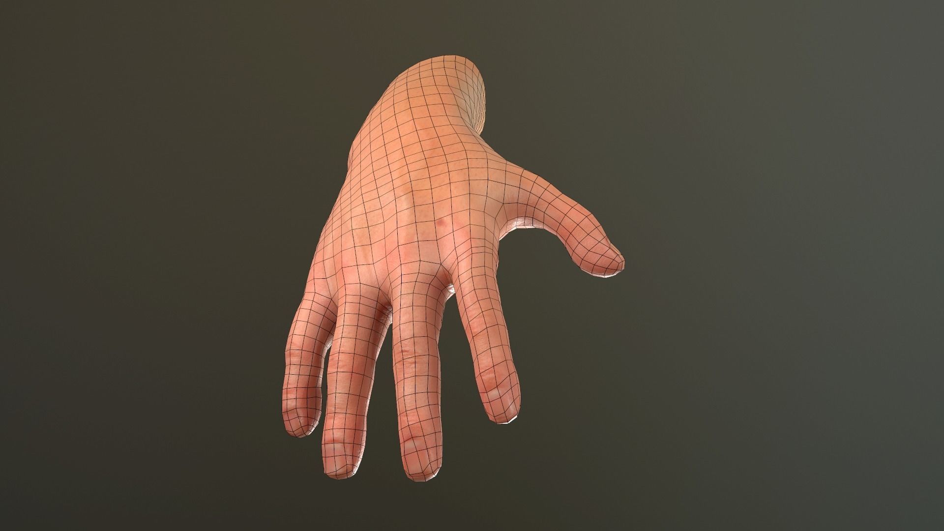 Male Hand Rigged  Low-poly 3D model_31
