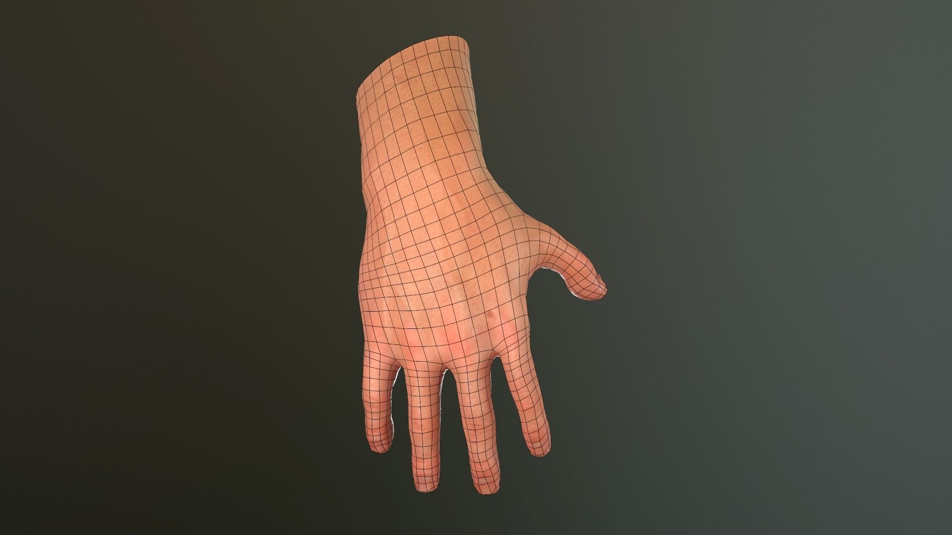 Male Hand Rigged  Low-poly 3D model_34