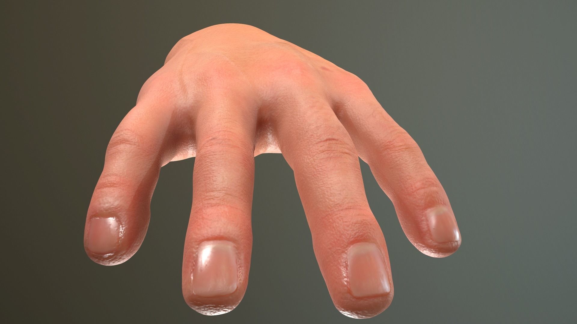 Male Hand Rigged  Low-poly 3D model_12