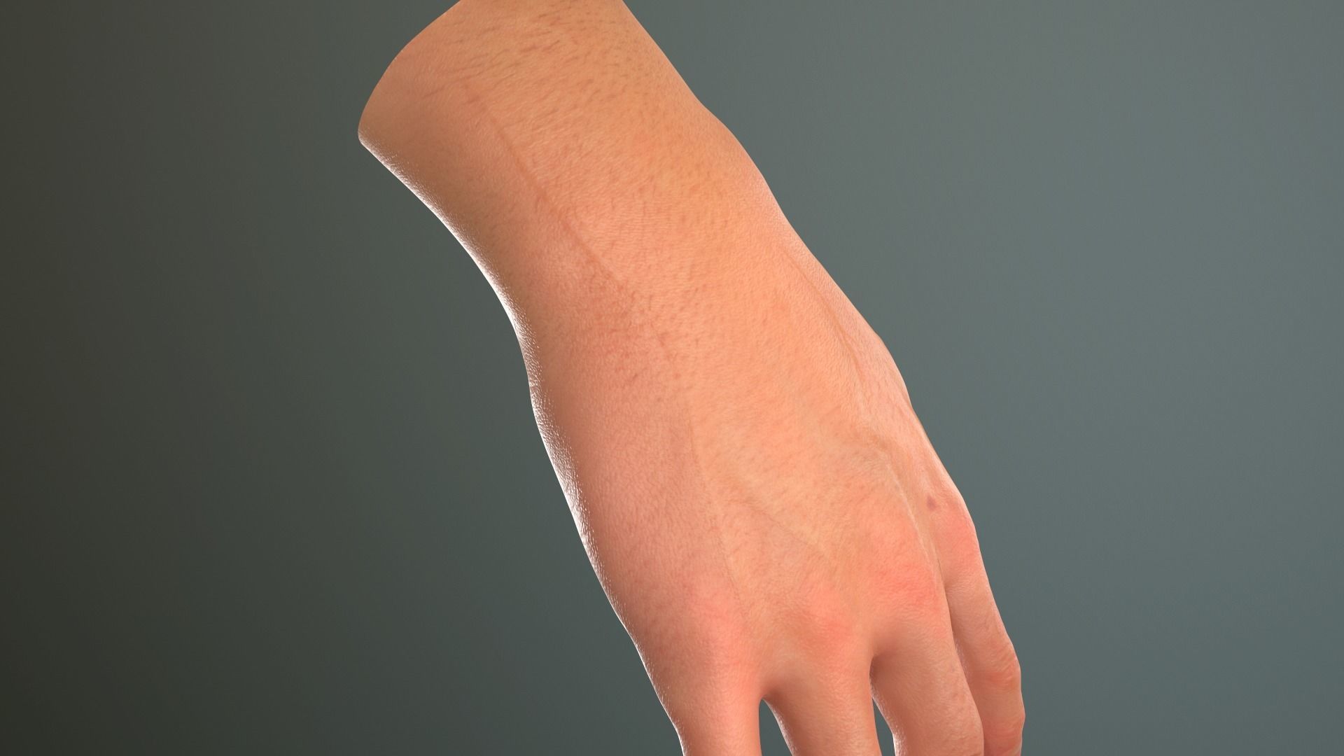 Male Hand Rigged  Low-poly 3D model_20