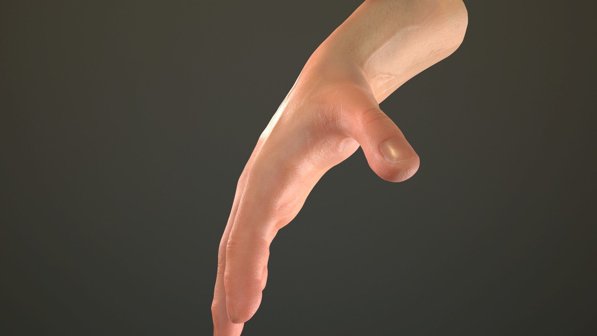 Male Hand Rigged  Low-poly 3D model_10