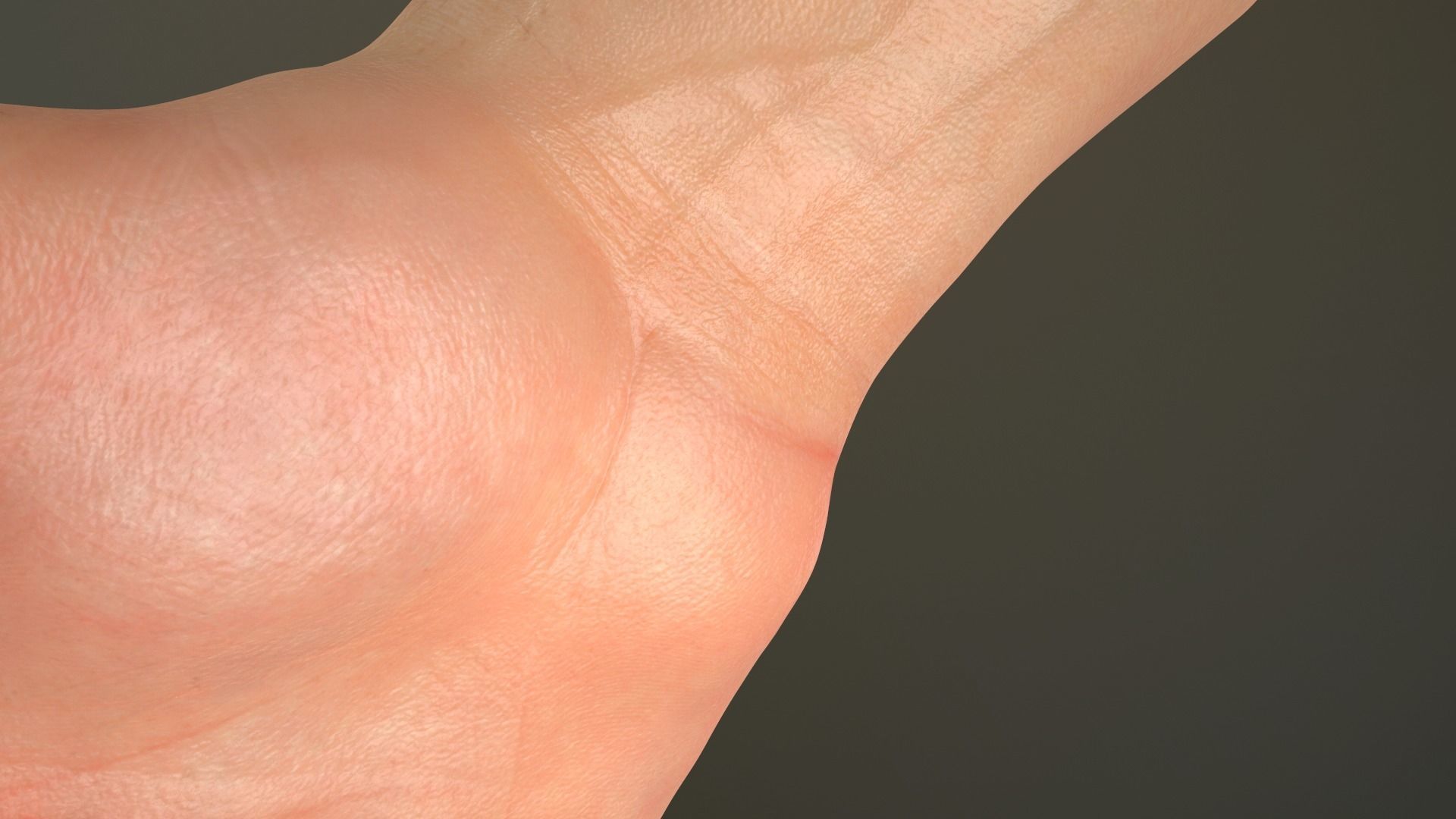 Male Hand Rigged  Low-poly 3D model_23