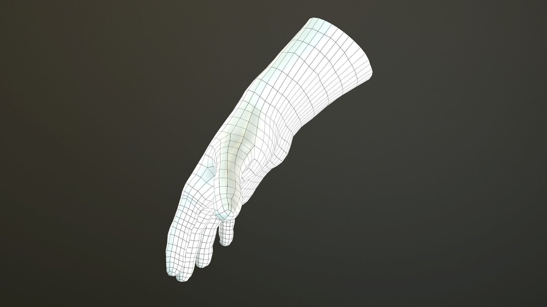 Male Hand Rigged  Low-poly 3D model_37