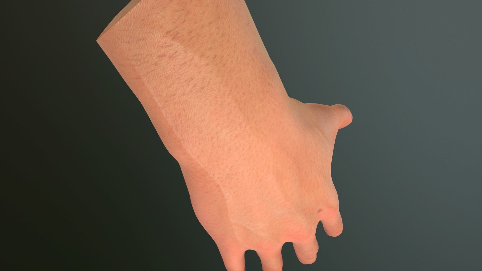Male Hand Rigged  Low-poly 3D model_21