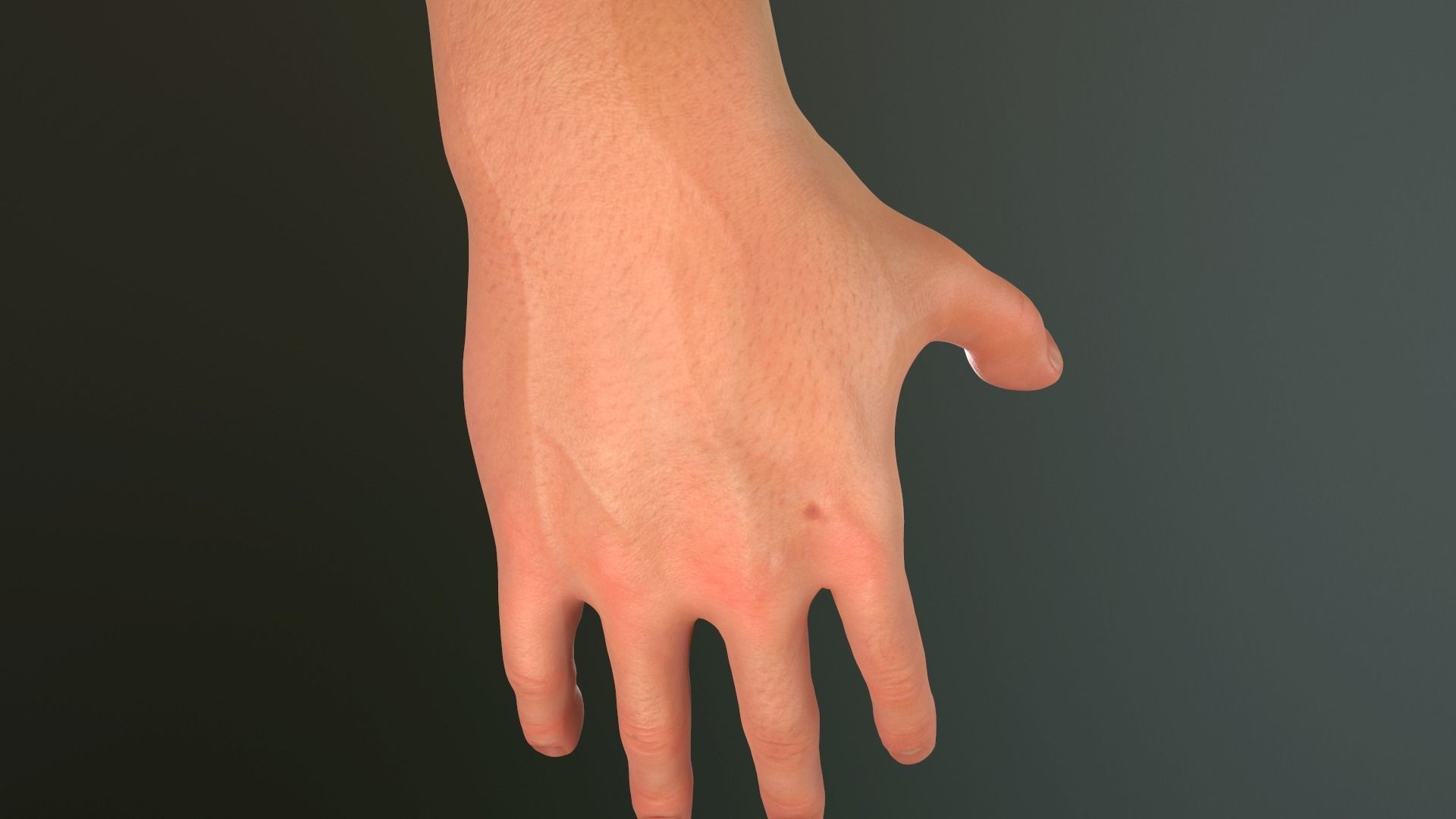Male Hand Rigged  Low-poly 3D model_7
