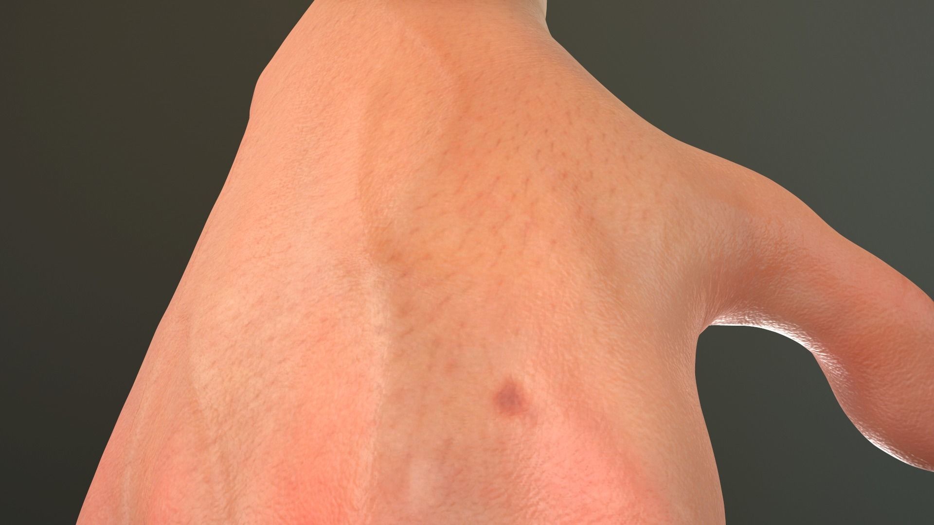 Male Hand Rigged  Low-poly 3D model_8