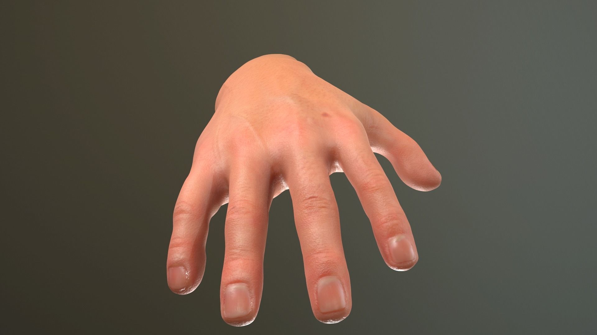 Male Hand Rigged  Low-poly 3D model_6