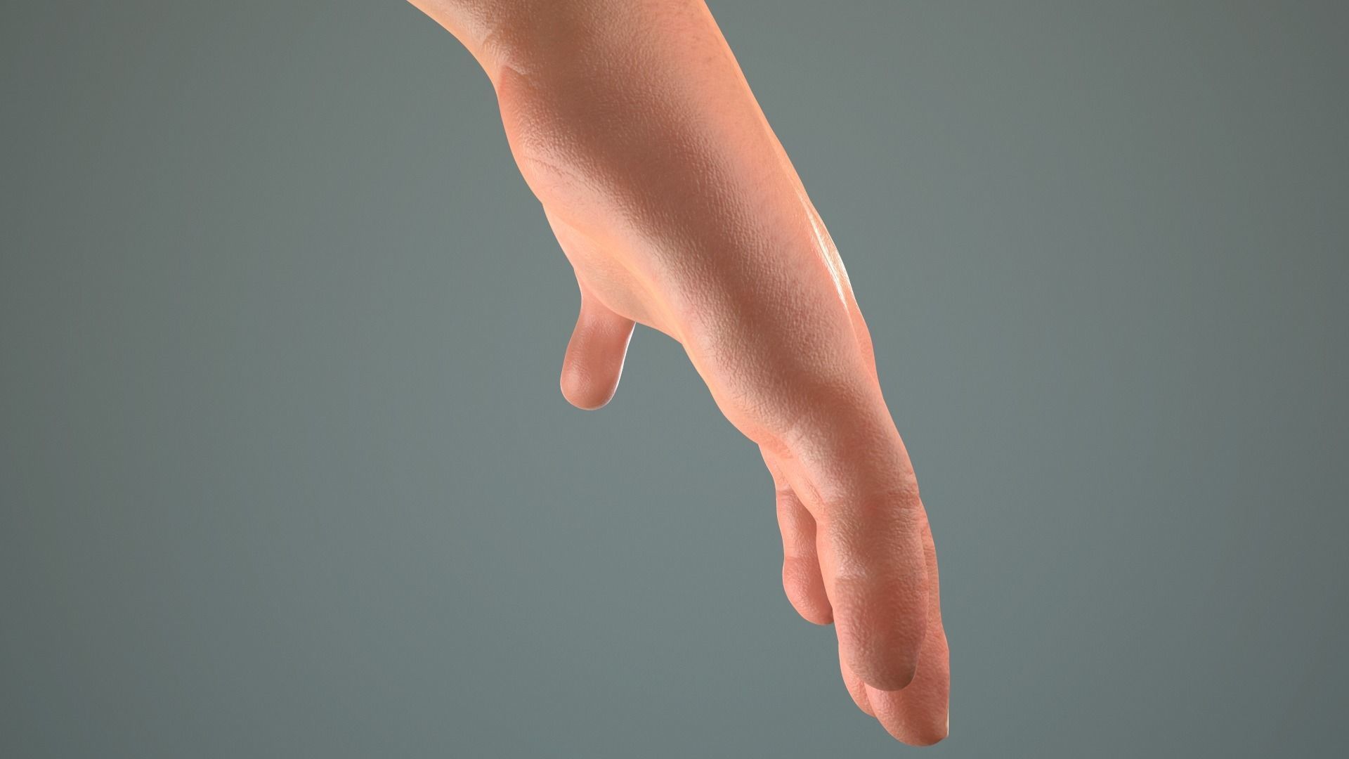 Male Hand Rigged  Low-poly 3D model_13