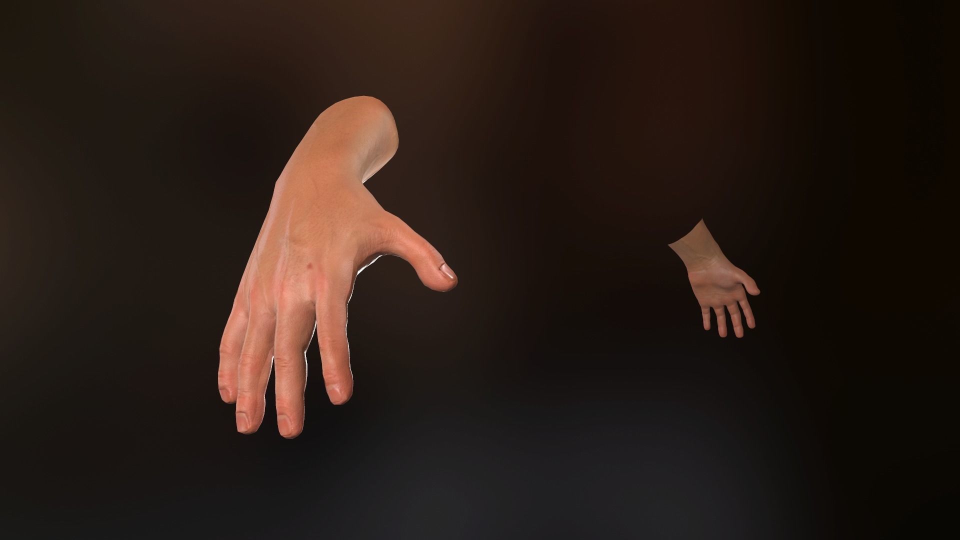 Male Hand Rigged  Low-poly 3D model_28