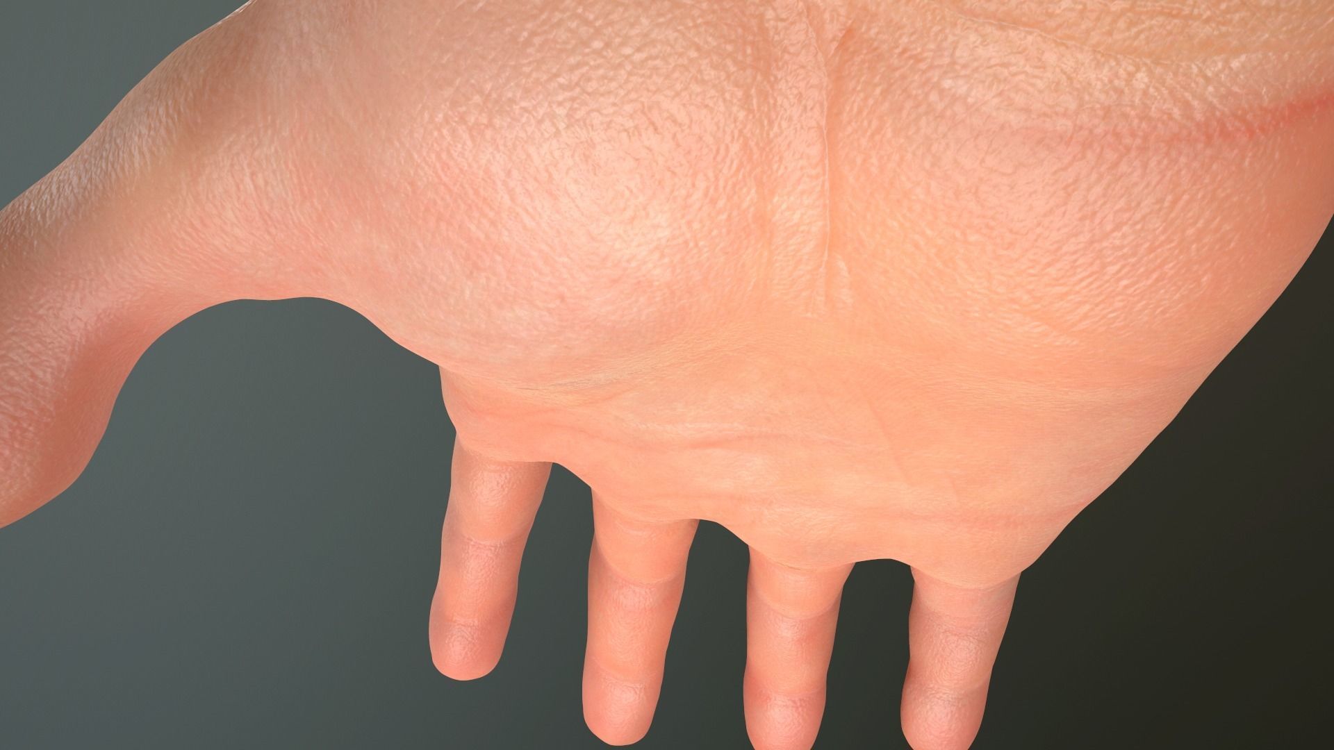 Male Hand Rigged  Low-poly 3D model_16