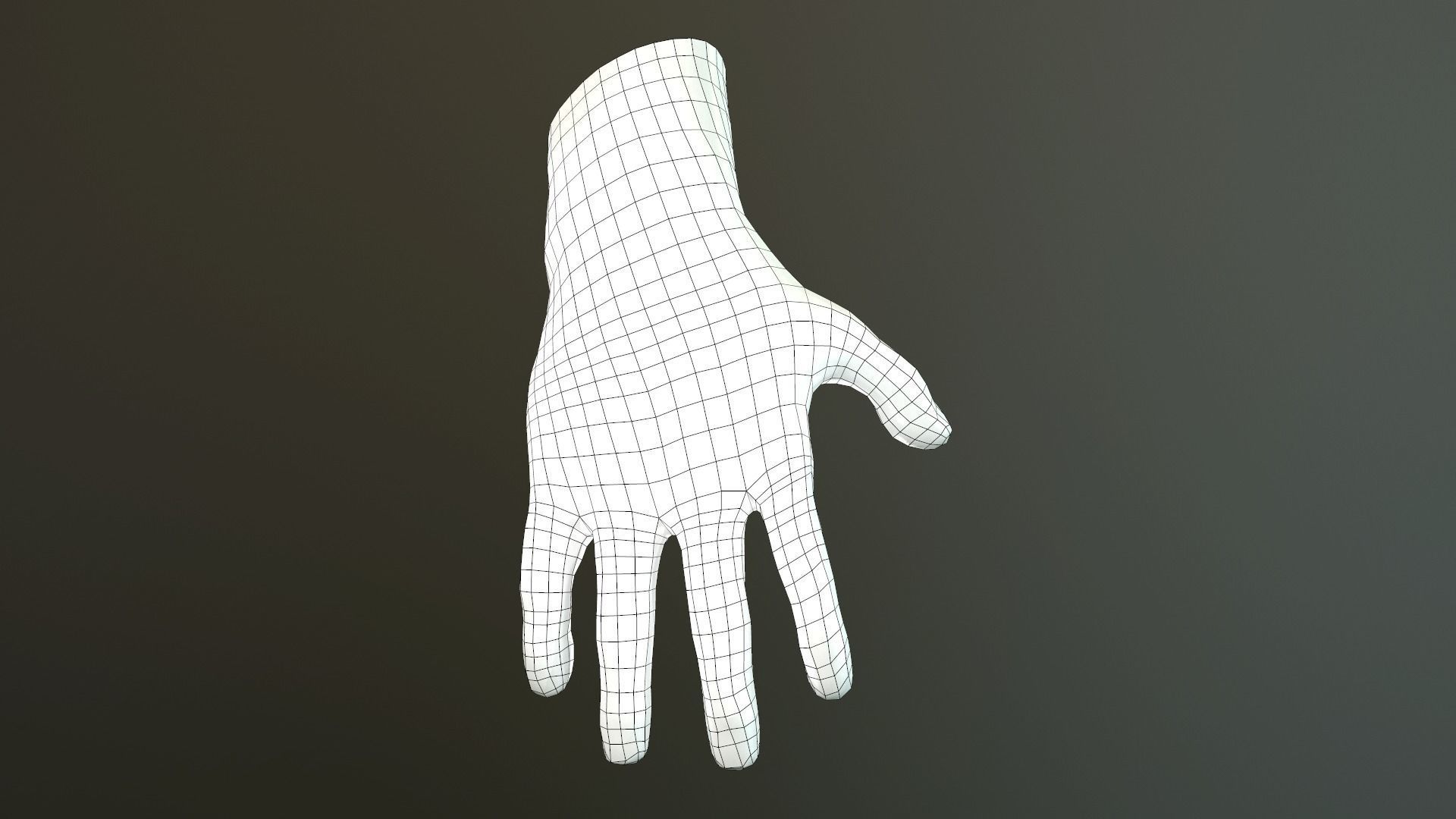 Male Hand Rigged  Low-poly 3D model_38