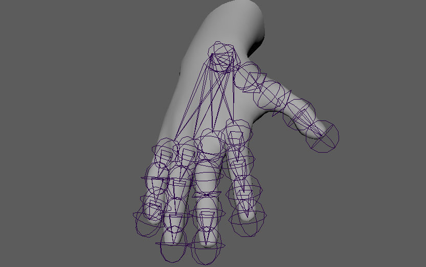 Male Hand Rigged  Low-poly 3D model_3