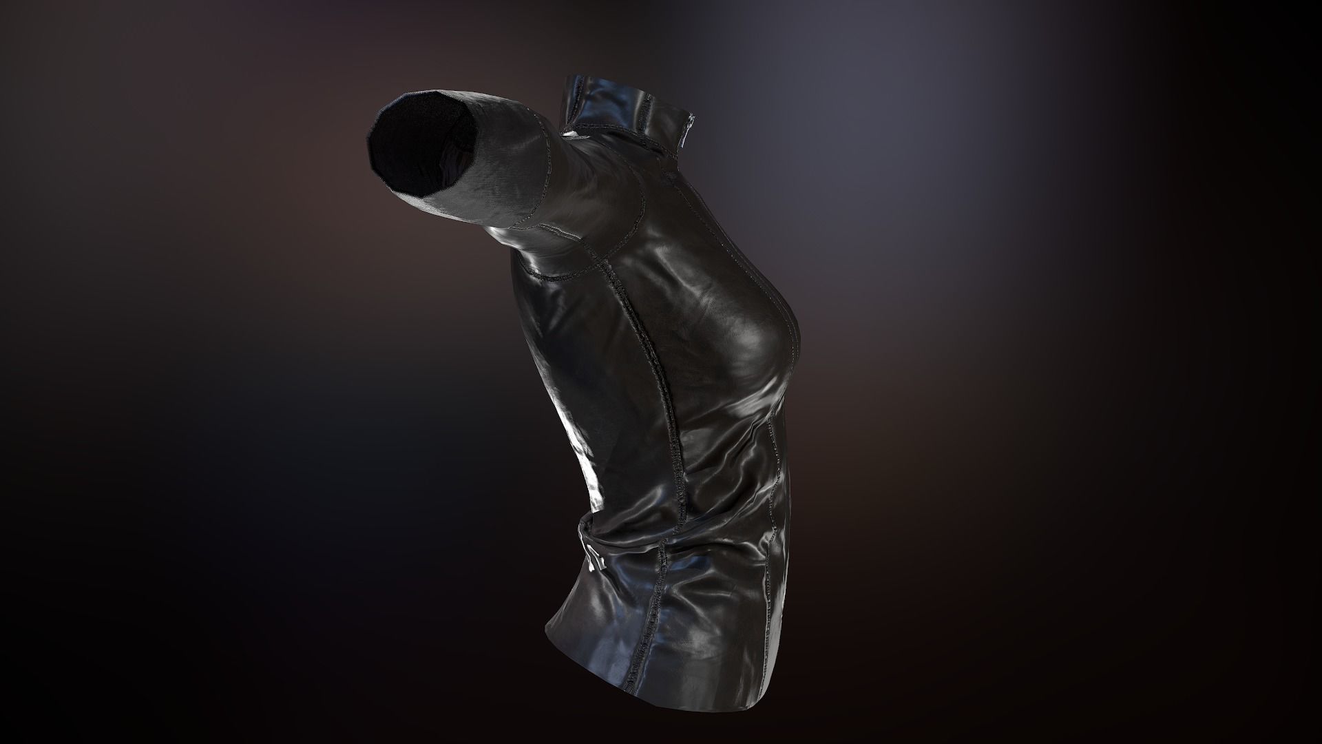 Female Leather Jacket-Free Model Free low-poly 3D model_5