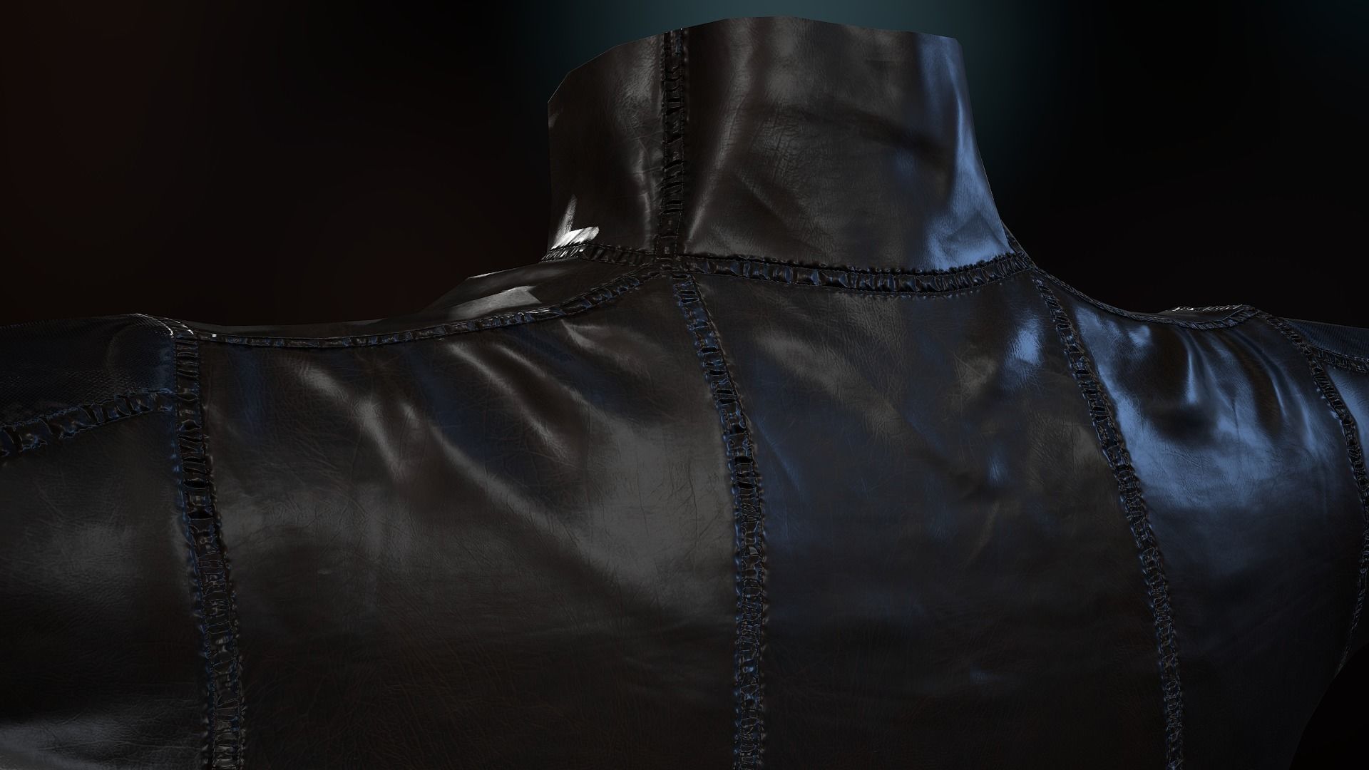 Female Leather Jacket-Free Model Free low-poly 3D model_21
