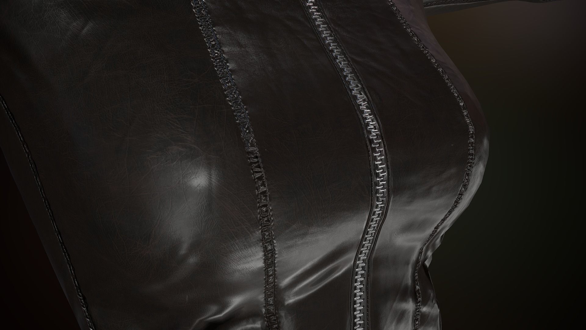 Female Leather Jacket-Free Model Free low-poly 3D model_16