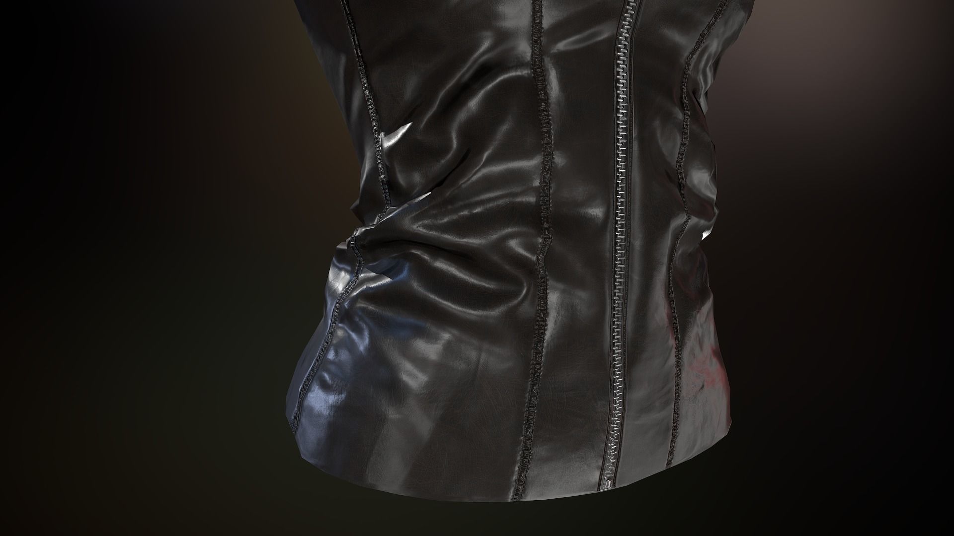 Female Leather Jacket-Free Model Free low-poly 3D model_17