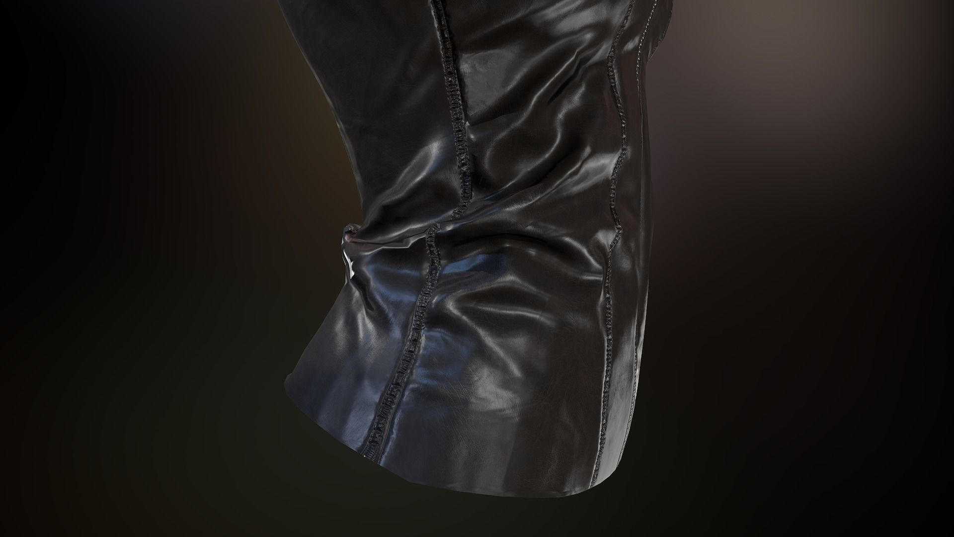 Female Leather Jacket-Free Model Free low-poly 3D model_18